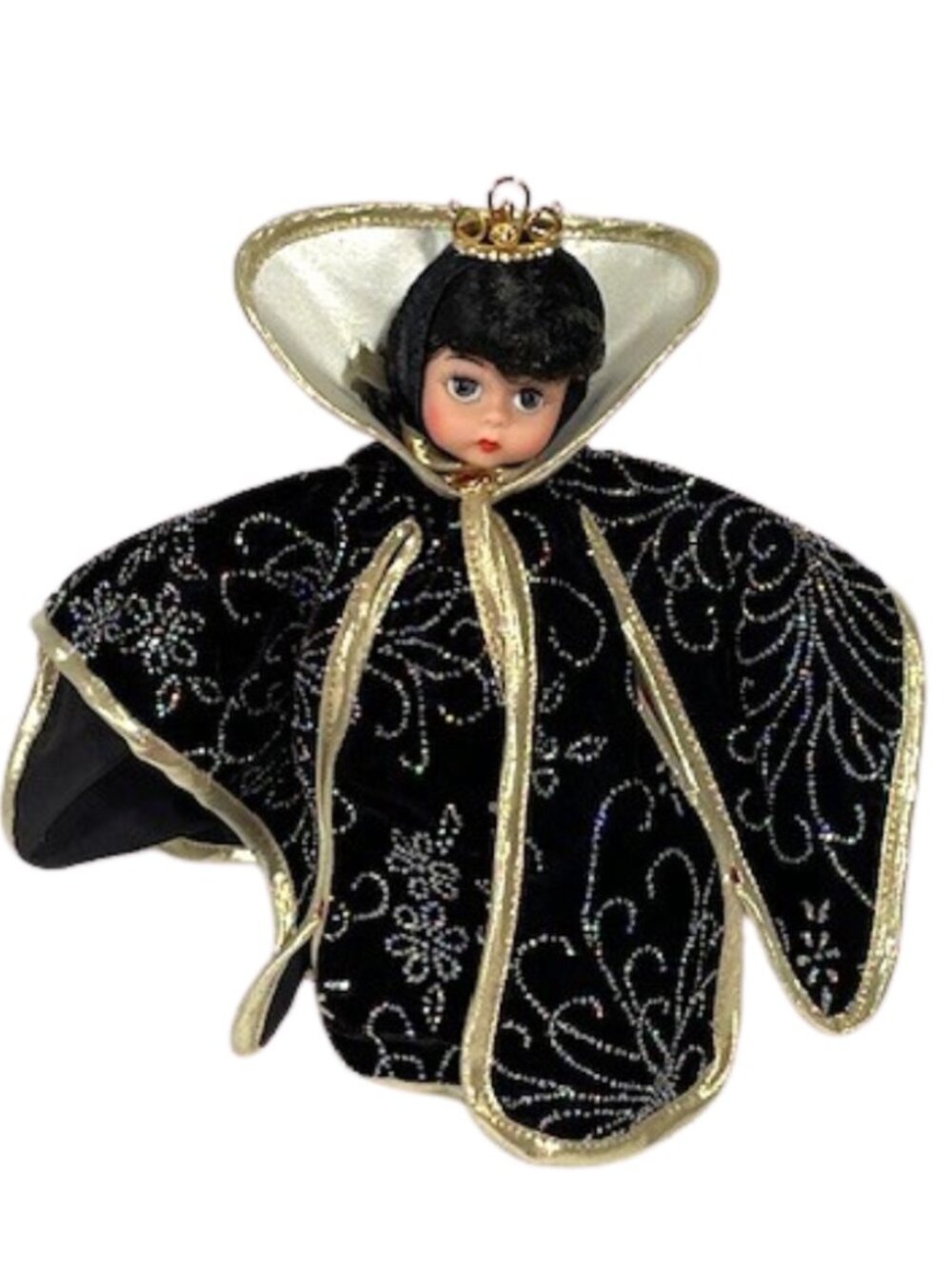 Madame Alexander restrung 8" Evil Stepmother Snow White with stand.